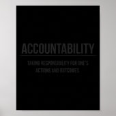 Motivational Accountability Entrepreneur Slogan Qu Poster (Voorkant)