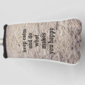 Motivational and inspirational quote golfheadcover (Voorkant)