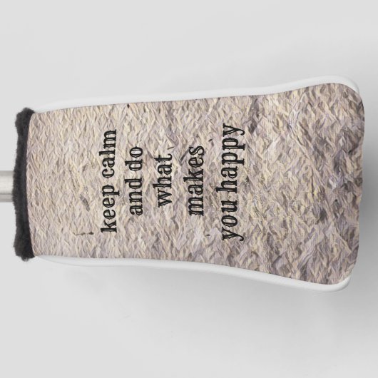 Motivational and inspirational quote golfheadcover (Voorkant)