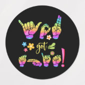"Motivational ASL Sticker Trio" Stickers (Design 1)