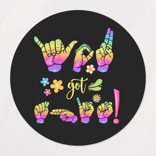 "Motivational ASL Sticker Trio" Stickers (Design 1)