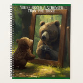 motivational bear cub calendar planner notebook  (Voorkant)
