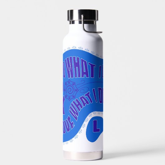 Motivational Blue Retro Star Style  Waterfles (Links)