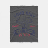 Motivational Bodybuilding Fleece Deken (Voorkant)