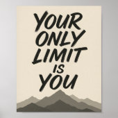 Motivational | Bold Typography & Mountain Art Poster (Voorkant)