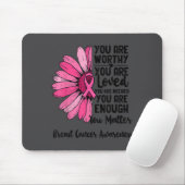 Motivational Breast Cancer Awareness Sunflower Nk  Muismat (Met muis)
