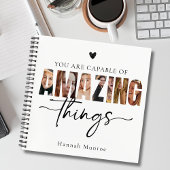 Motivational Calligraphy Script Typography Photo  Notitieboek