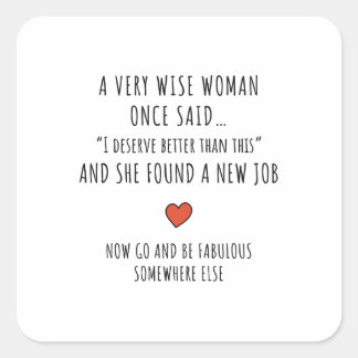 Motivational Career Change Vierkante Sticker