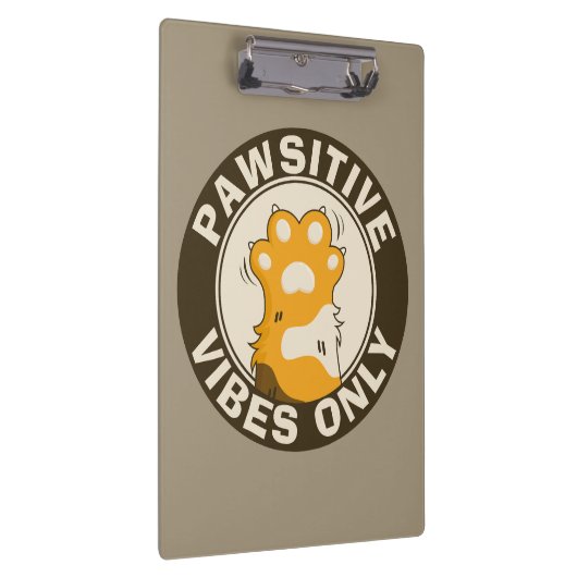 Motivational Cat Pawsitive vibes only School Klembord (Rechts)