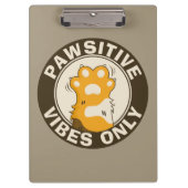 Motivational Cat Pawsitive vibes only School Klembord (Voorkant)