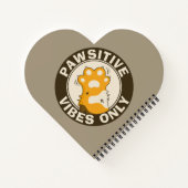 Motivational Cat Pawsitive vibes only School Notitieboek (Achterkant)