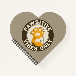 Motivational Cat Pawsitive vibes only School Notitieboek