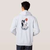 Motivational Cat Pun Stay Pawsitive Gift Hoodie (Achterkant volledig)
