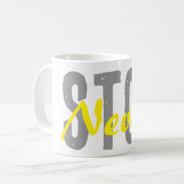Motivational coffee mug with a simple design koffiemok