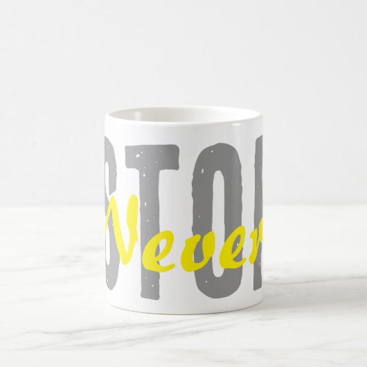 Motivational coffee mug with a simple design koffiemok (Center)
