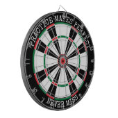 Motivational Dartboard Wall Art Practice Quote Dartbord (Voorkant Links)
