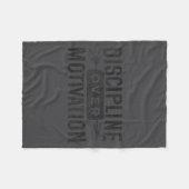Motivational Discipline Over Motivation Insrationa Fleece Deken (Voorkant (Horizontaal))
