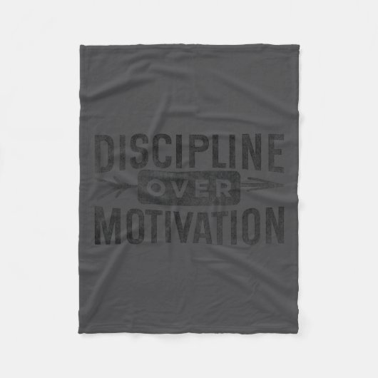Motivational Discipline Over Motivation Insrationa Fleece Deken (Voorkant)