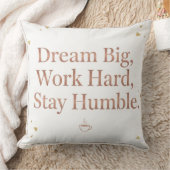 Motivational Dream Big Work Hard Rose Gold Throw P Kussen (Deken)