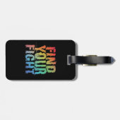 Motivational Find Your Fight Quote Art Bagagelabel (Achterkant horizontaal)