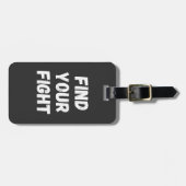 Motivational Find Your Fight Quote Art Bagagelabel (Voorkant horizontaal)