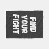 Motivational Find Your Fight Quote Art Fleece Deken (Voorkant (Horizontaal))