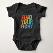 Motivational Find Your Fight Quote Art Romper (Voorkant)