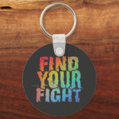 Motivational Find Your Fight Quote Art Sleutelhanger (Voorkant)