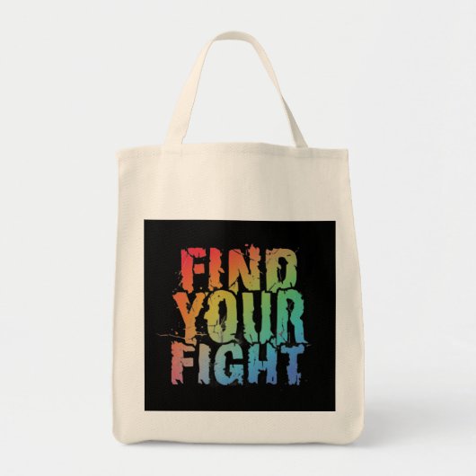 Motivational Find Your Fight Quote Art Tote Bag (Voorkant)