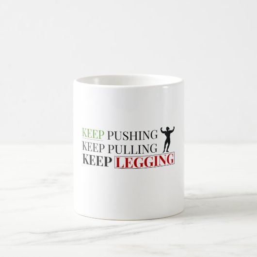 Motivational Fitness Mug – Text-Based Gym Quote Koffiemok (Center)