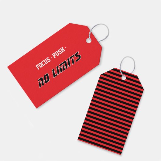 Motivational Fitness Red Cadeaulabel