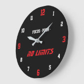 Motivational Fitness Wall Clock Black Grote Klok (Hoek)