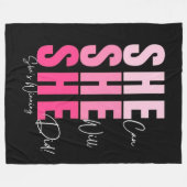 Motivational fleece deken voor vrouwen (Voorkant (Horizontaal))