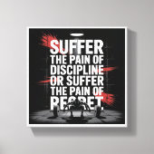 Motivational Gym Wall Art - Suffer the Pain of Dis Canvas Afdruk (Voorkant)