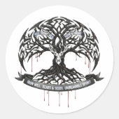 Motivational Hope & Strength Round Stocker  Ronde Sticker (Voorkant)