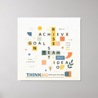 Motivational inspirational minimalist typography canvas afdruk