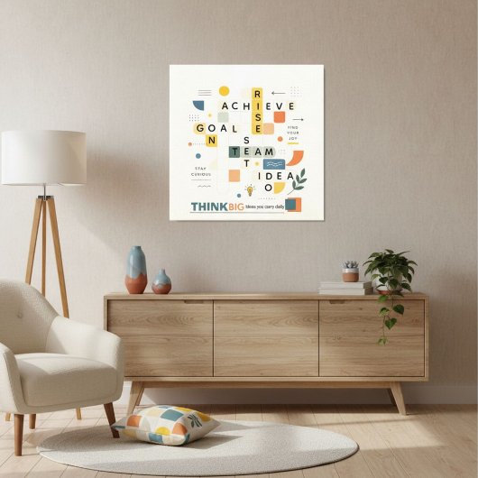 Motivational inspirational minimalist typography  canvas afdruk