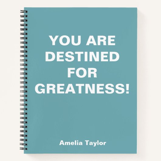 Motivational Inspirational Quote Personalized Name Notitieboek (Voorkant)