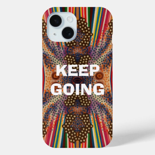 Motivational “Keep Going” Cell Phone Cover (Achterkant)