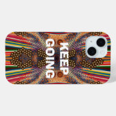 Motivational “Keep Going” Cell Phone Cover (Achterkant (horizontaal))