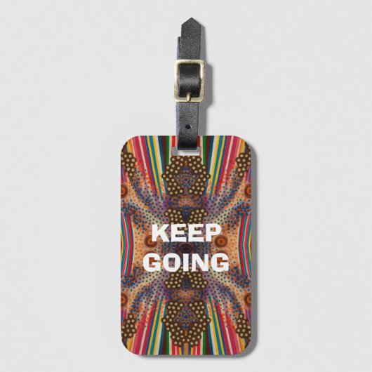 Motivational “Keep Going” Cell Phone Cover Bagagelabel (Voorkant (verticaal))