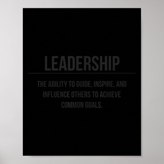 Motivational Leadership Entrepreneur Slogan Quote  Poster (Voorkant)