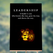 Motivational Leadership Lion Acryl Bord (Neutraal)