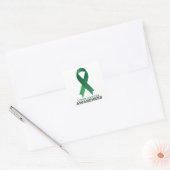 Motivational Liver Cancer Awareness quotes sayings Vierkante Sticker (Envelop)