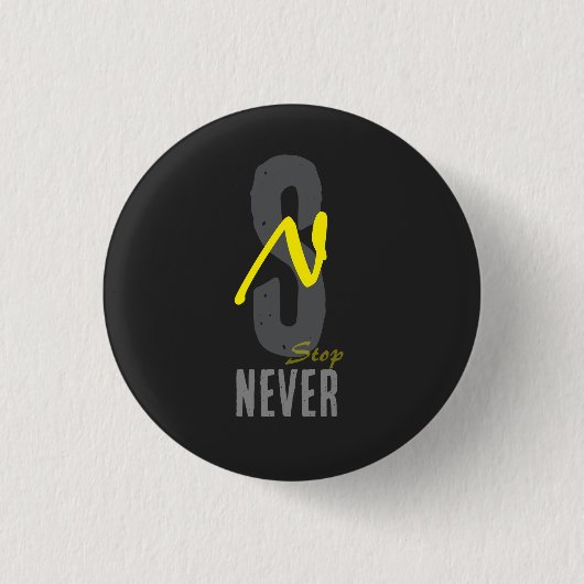 Motivational Minimal Button Pin – Positive Energy (Voorkant)