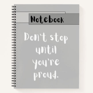 Motivational Minimalist Printable Spiral Notebook Notitieboek