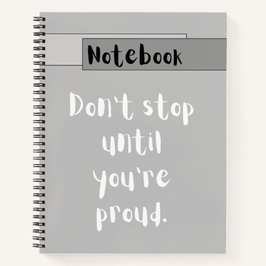 Motivational Minimalistisch Printbare Spiraal Note Notitieboek (Voorkant)