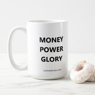 Motivational Minimalistische Zakelijke Zwart en Wi Koffiemok