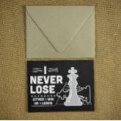 Motivational Never Lose Chess Quote  Kaart