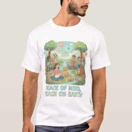 Motivational Peace of Mind, Peace on Earth Design T-shirt